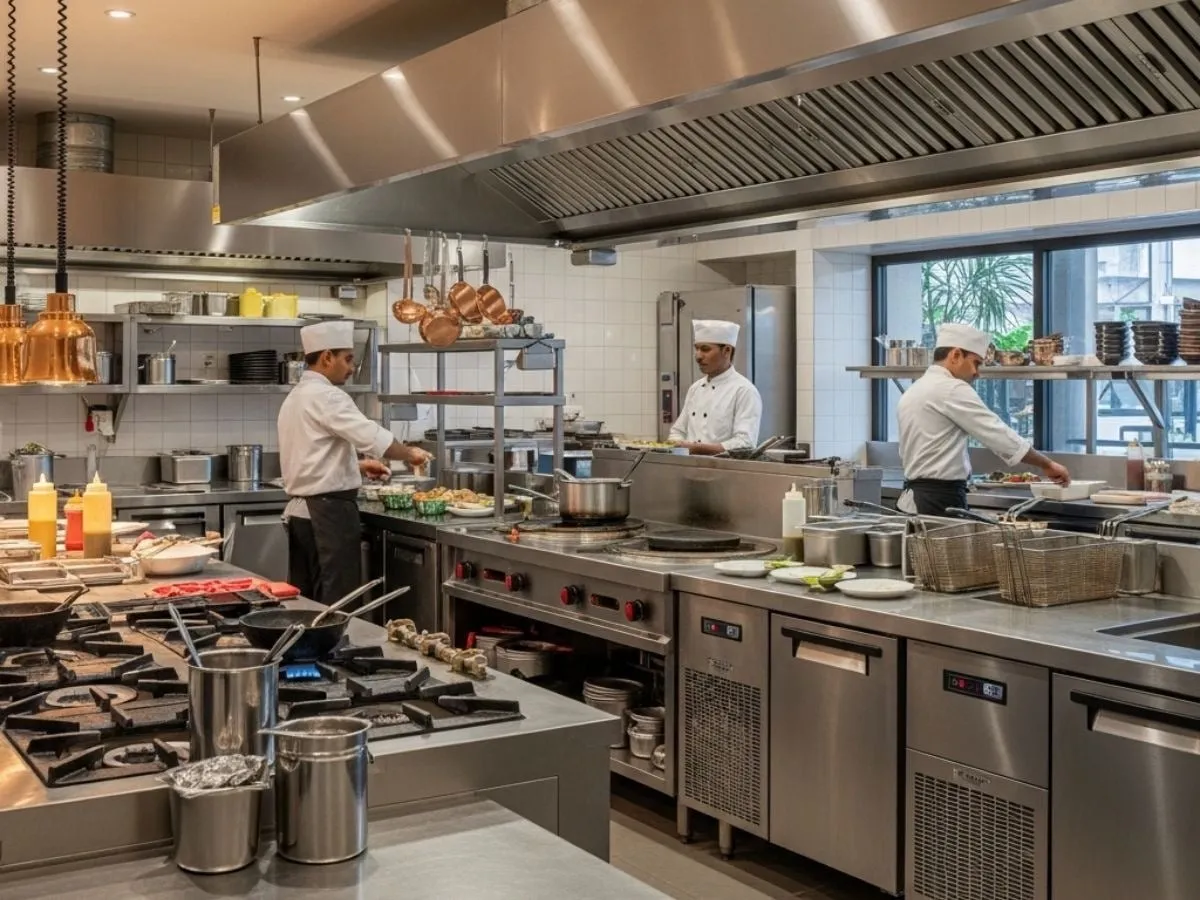 Commercial kitchen equipment line